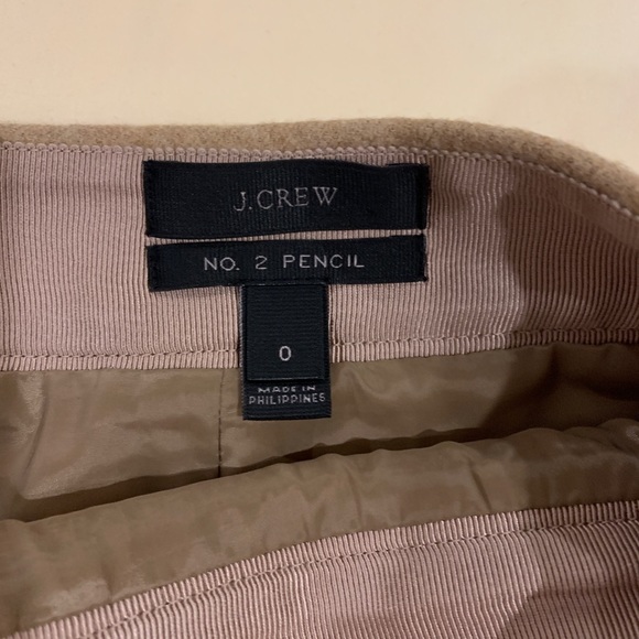 J Crew Double Serge Wool No 2 Pencil Skirt Beige - Picture 6 of 8